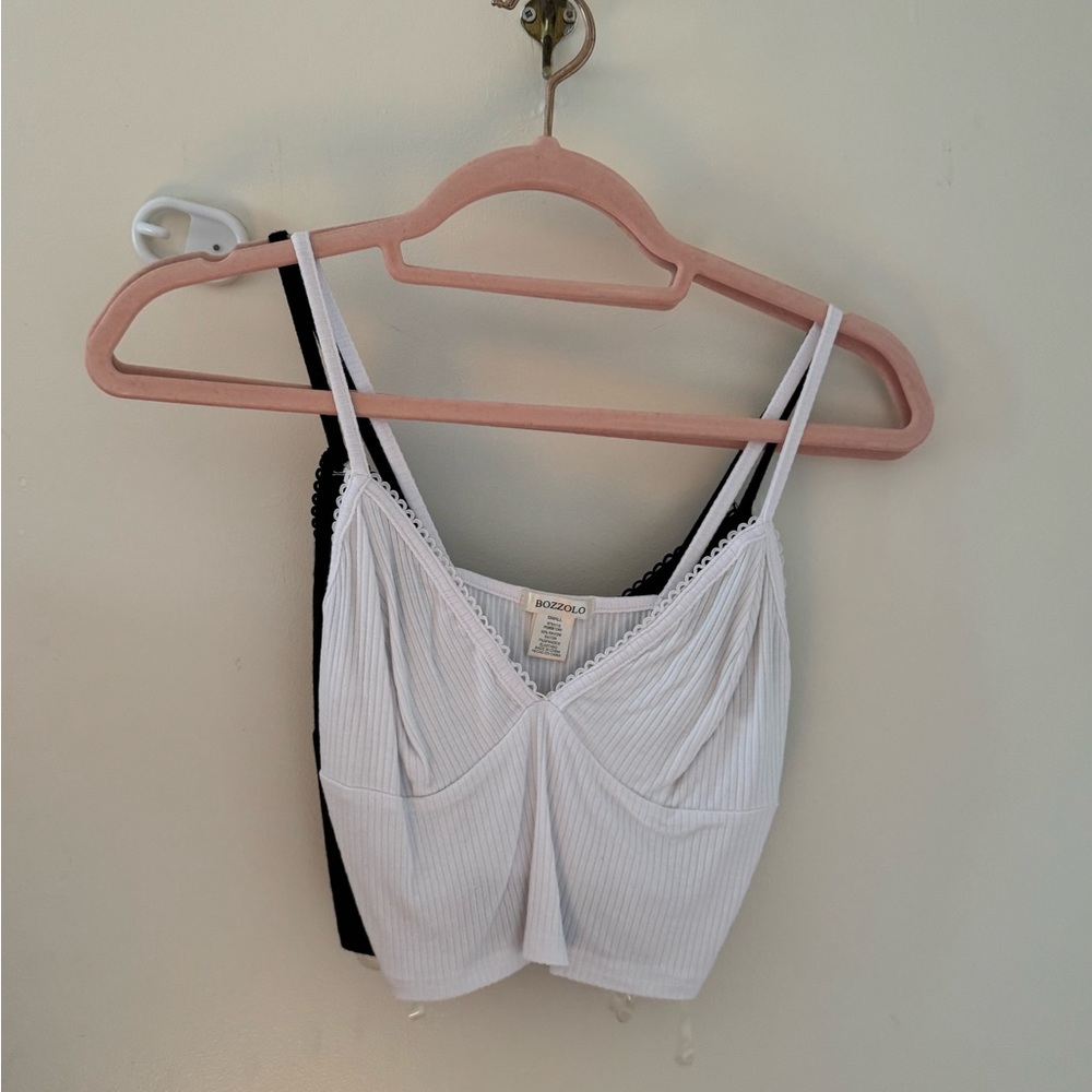 Bozzolo Black and White Bralette Duo